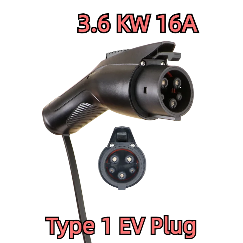 Ev Charger Plug Adapter Type 1 EVSE SAE J1772 Convertor 16A 3.6kw 32A 7.2kw Electric Car Charging Vehicle Socket