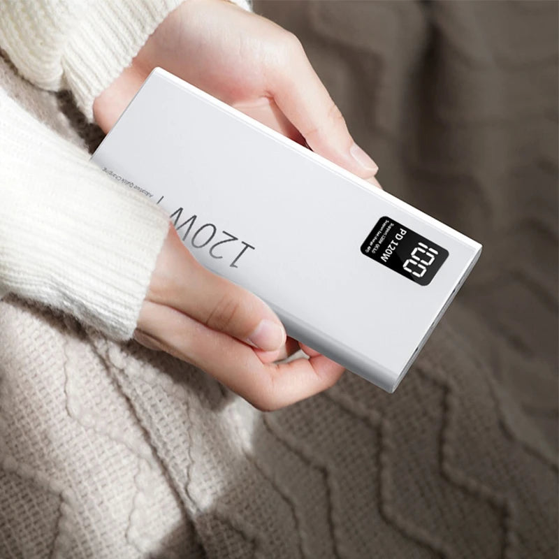 50000mAh Super Power Bank PD 120W Fast Charging Portable Powerbank for iPhone 16 15 Xiaomi Samsung Huawei External Battery Pack