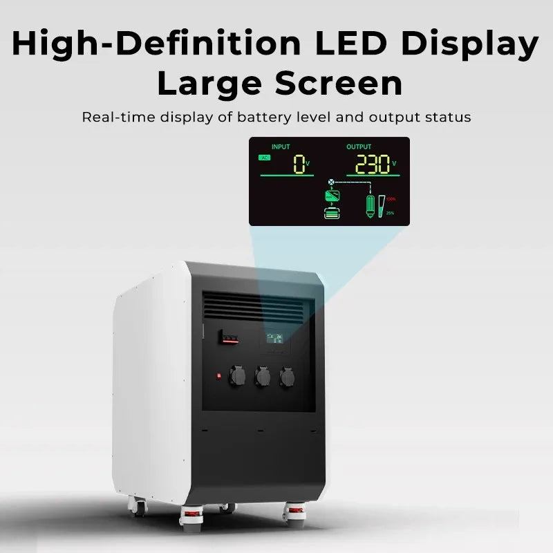 New Energy Storage LiFePO4 Battery Ups 10000w 12kw Portable Power Station LiFePO4 Solar Generator Camping Equipment Outdoor Cars