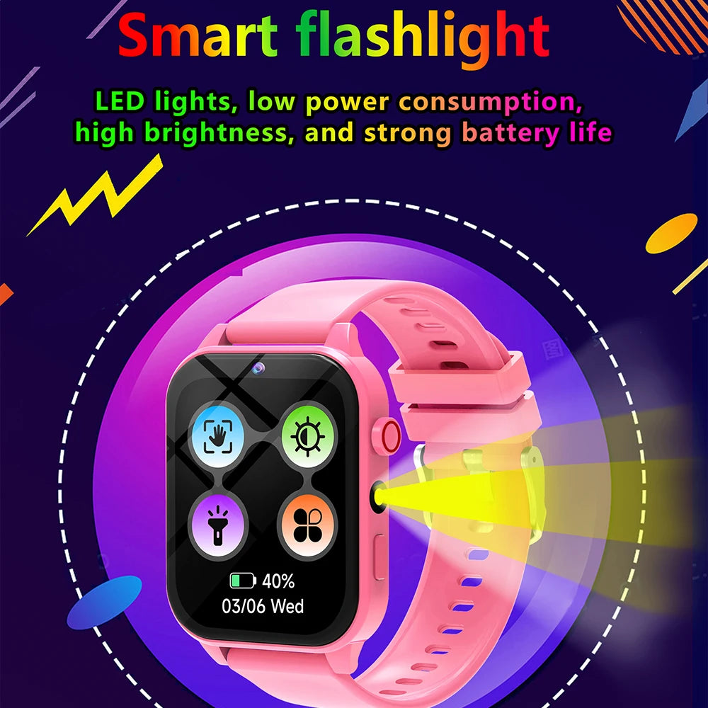 New Smart Watch Kids Toys 18 Games Sleep Monitoring Alarm Clock Calculator Steps Children Smartwatch Camera Boys Girls Gifts