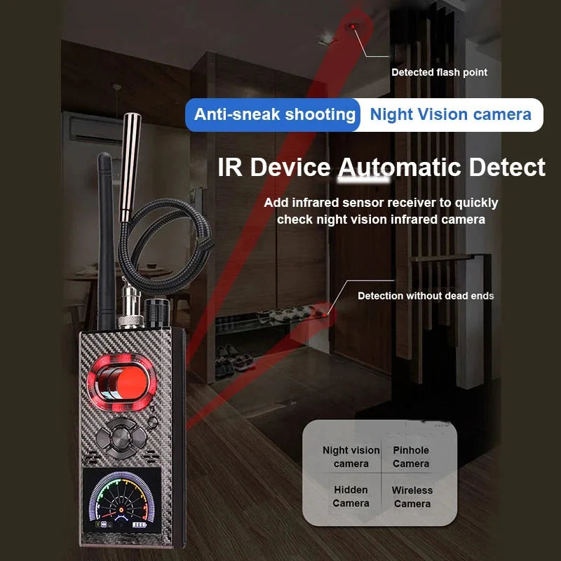 New K99 K88 Anti Spy Hidden Camera Detector RF Signal Wireless Camera Lens Bug GPS Tracker Magnetic GSM Device Scan Finder