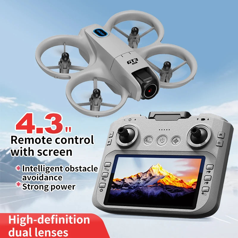 New GT3 With Screen Mini Drone 8K HD Camera 180° ESC Aerial Photography Aircraft  Height Pocket UFO Remote Control Aircraft