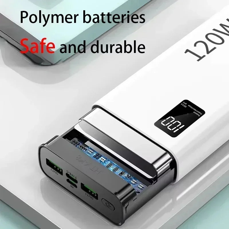 VIVO 500000mAh Power Bank For Xiaomi 120W Super Fast Charging Large Capacity Battery Charging Powerbank For IPhone