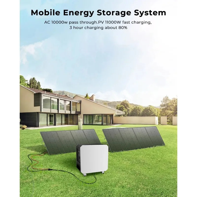 New Energy Storage LiFePO4 Battery Ups 10000w 12kw Portable Power Station LiFePO4 Solar Generator Camping Equipment Outdoor Cars