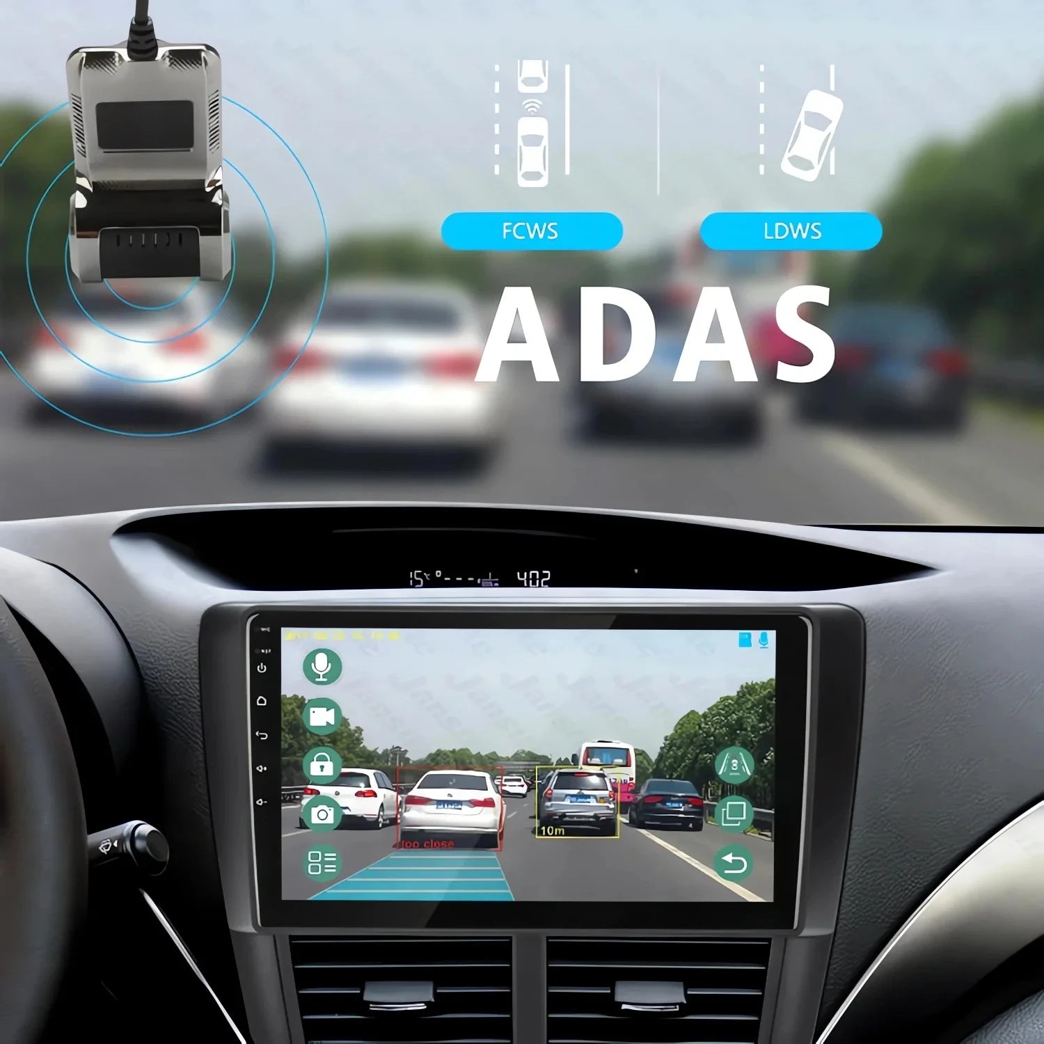 KKOREX Car DVR ADAS LDWS Full HD 1080P Dash Cam For DVD Android Player Navigation Unit Auto Audio Voice Alarm Video Recording