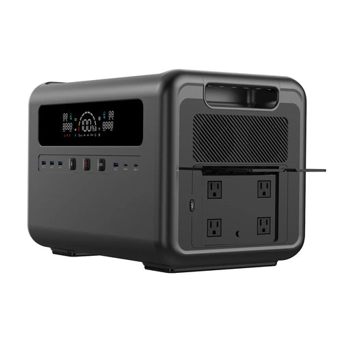 2400W Solar Power Generator, Large Capacity Portable Power Station for Home Backup Outdoor Camping Emergency