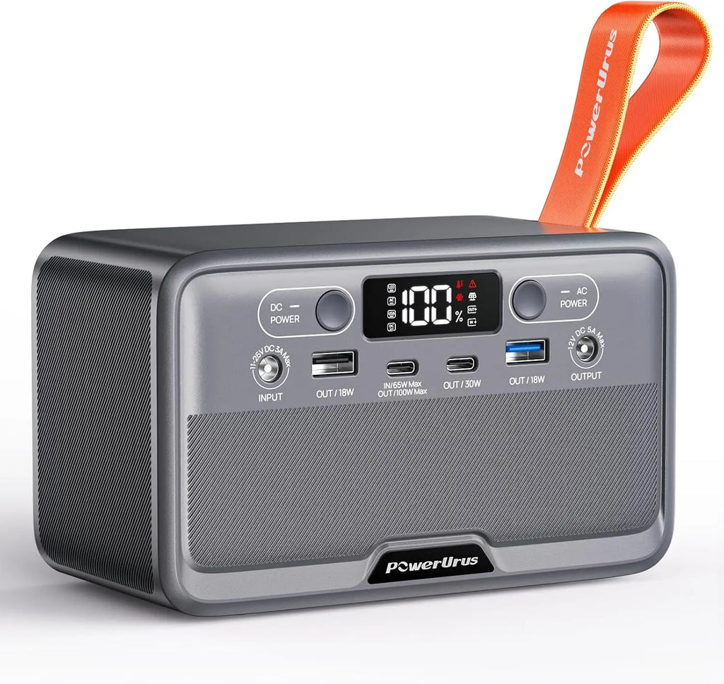 Portable Power Station with 28,000mAh LiFePO4 Battery, 100W AC Outlet & Fast Charging for Camping, Home, Office - TSA Approved