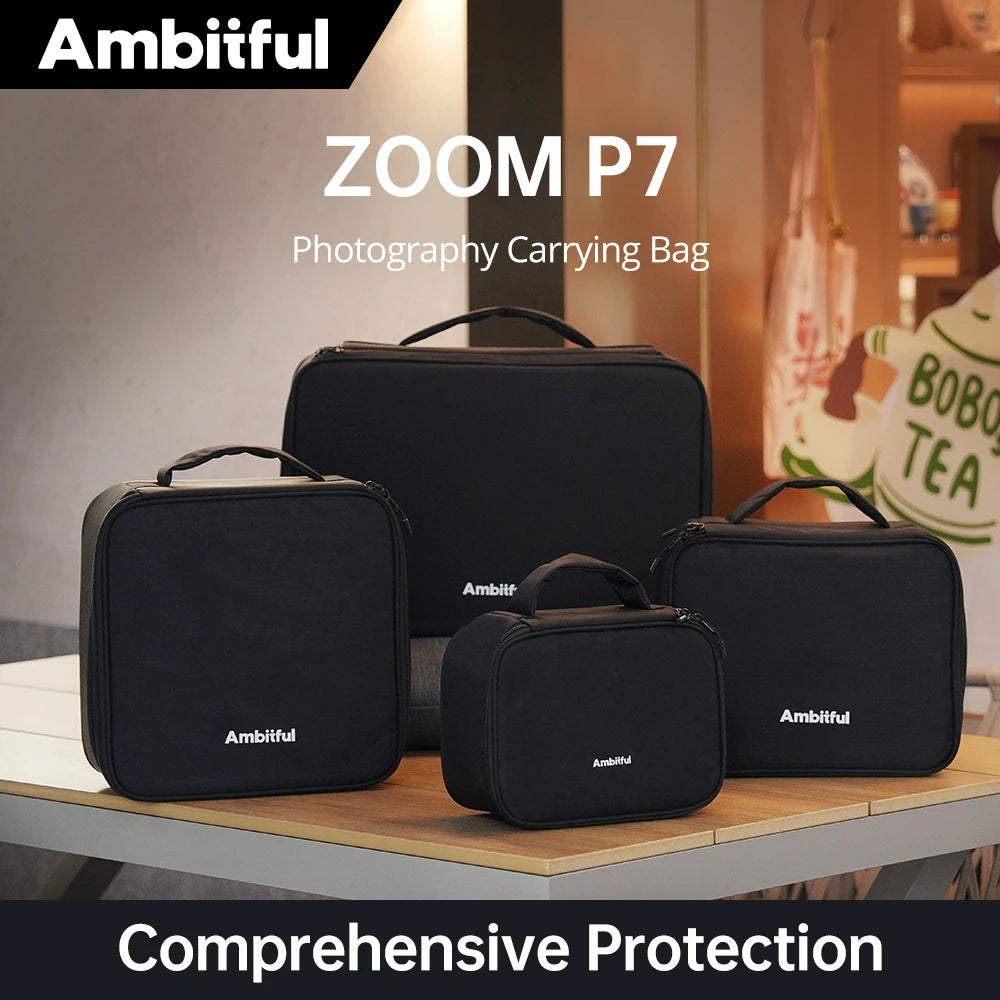 AMBITFUL Zoom P7 II Photography Studio Carrying bag S/M/L Size Traveling Bag For DLSR Lens Drone GODOX DJI GoPro