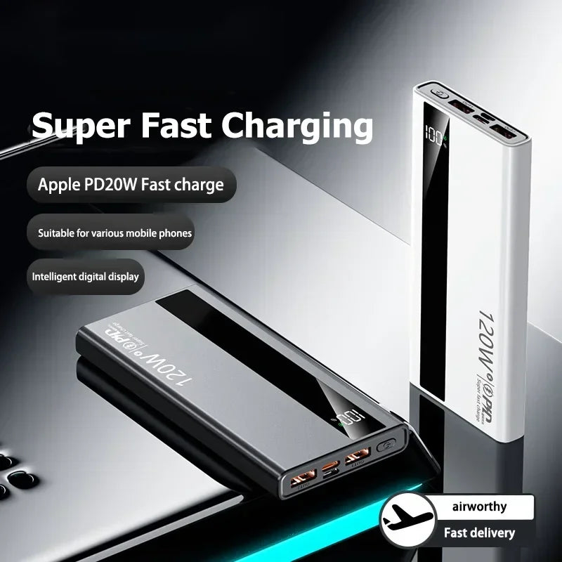 Xiaomi 50000mAh Powerbank 120W Super Fast Charging Portable Battery Charger Ultra Capacity LED Digital Display For IPhone