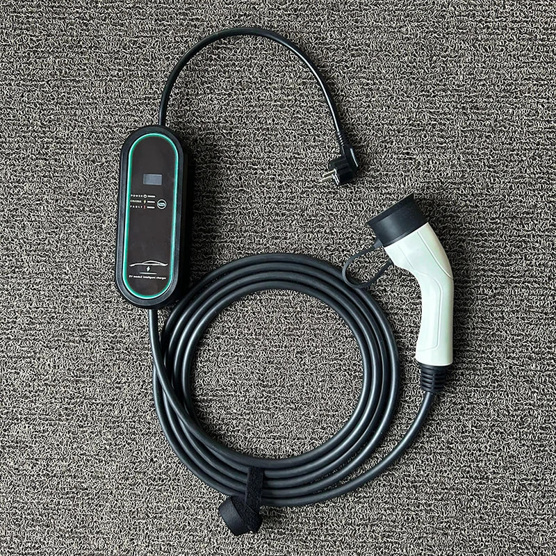 Portable Type 2 EV Charger 16A 220V 3KW-3.7KW with 5M TPE Cable EU Schuko Connector for Electric Car Home Charging