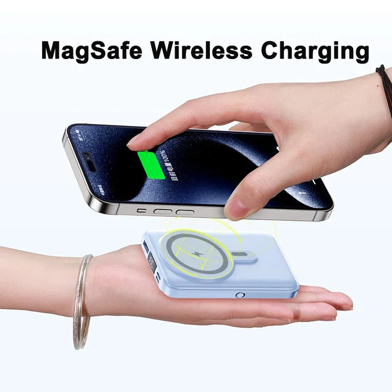 Magsafe Power Bank 30000mAh With Cable Fast Charging Magnetic Wireless PowerBank for iPhone 17 16 Pro For Apple Watch Power Bank