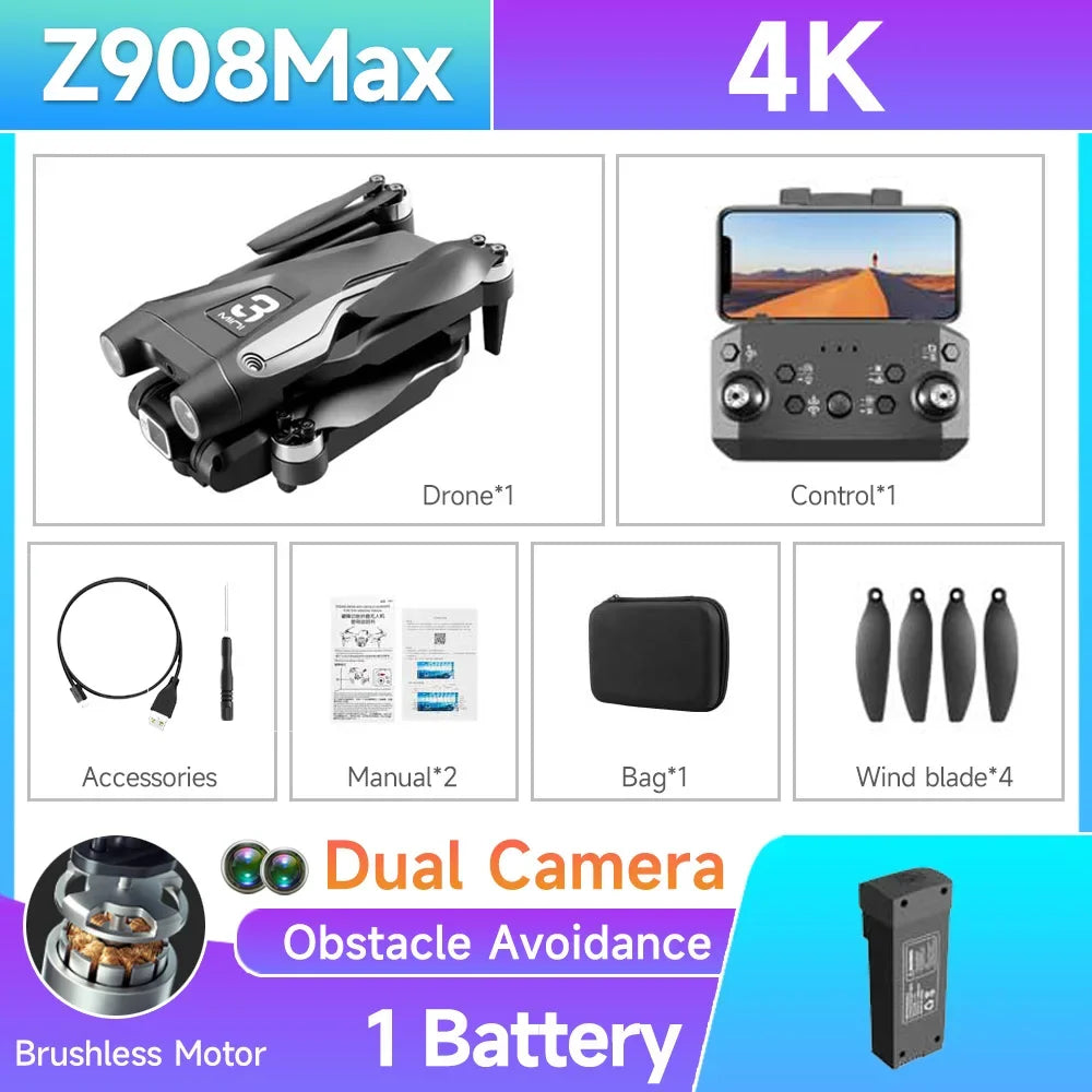 Mini Drone 4k Professional Camera RC Obstacle Avoidance Helicopter Remote Control Quadcopter Kid Gift Toys