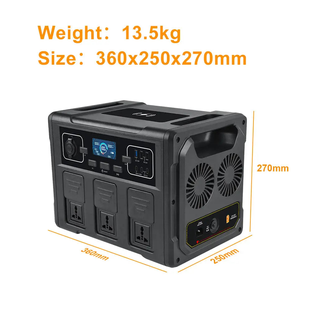 1200W Portable Solar Generator, LiFePO4 Battery MPPT Power Station Emergency Energy Storage for Camping Car Outdoor RV