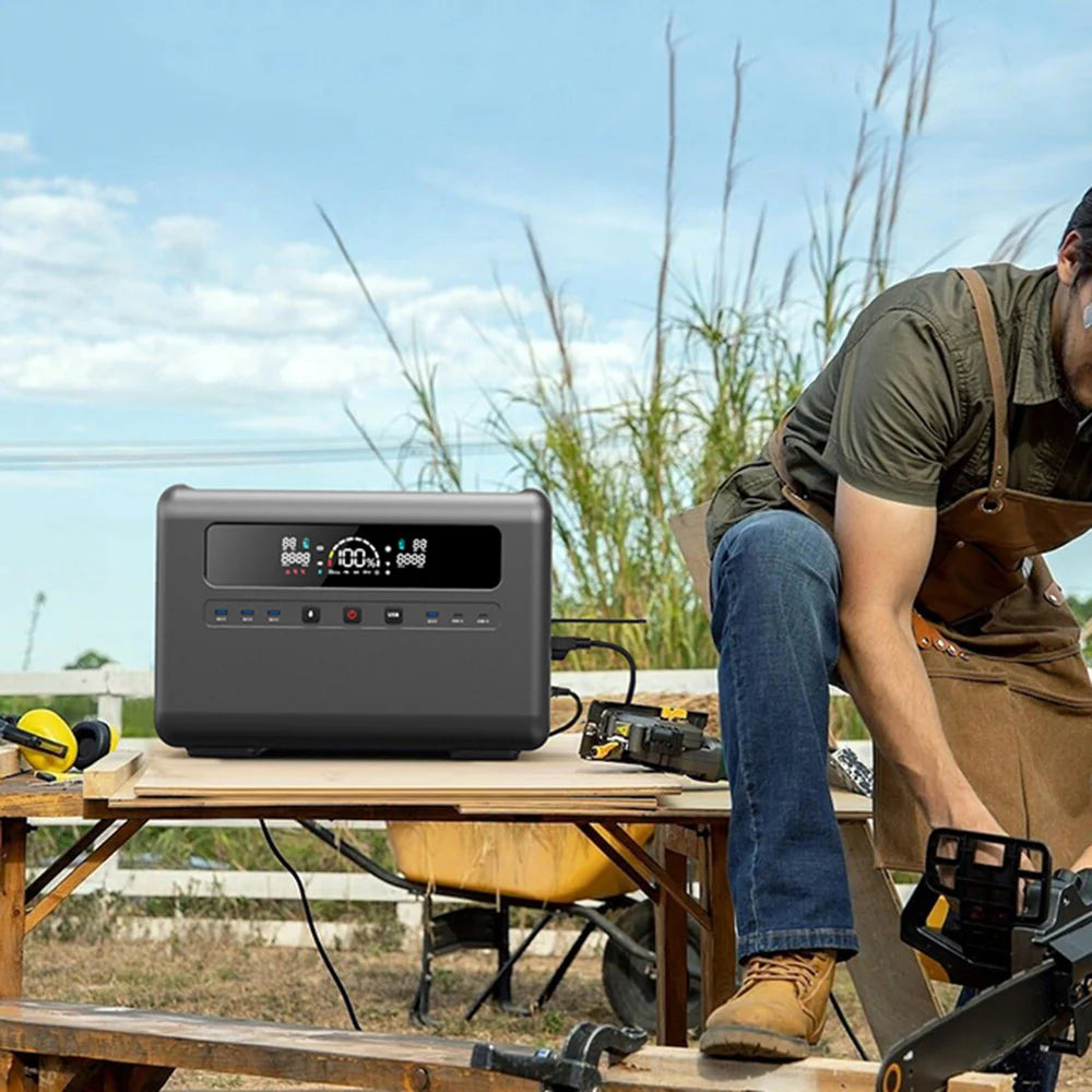 2400W Solar Power Generator, Large Capacity Portable Power Station for Home Backup Outdoor Camping Emergency